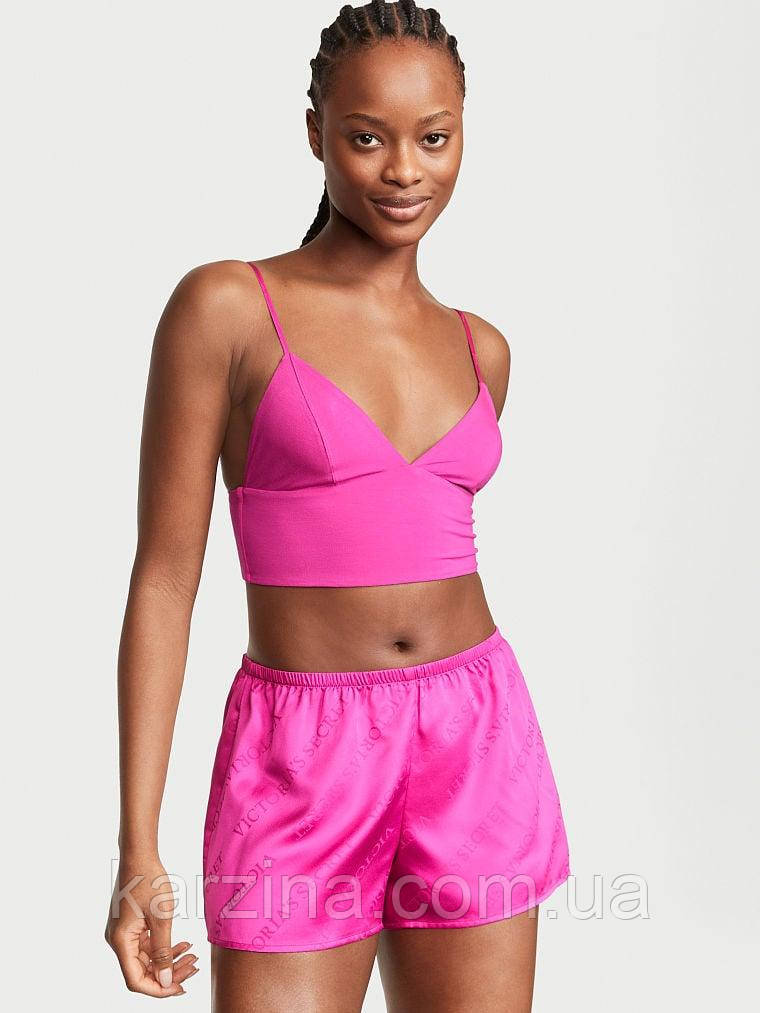 Комплект з топа з модалу і атласних шортів р.S Victoria's Secret Modal Cami Top and Satin Short Set