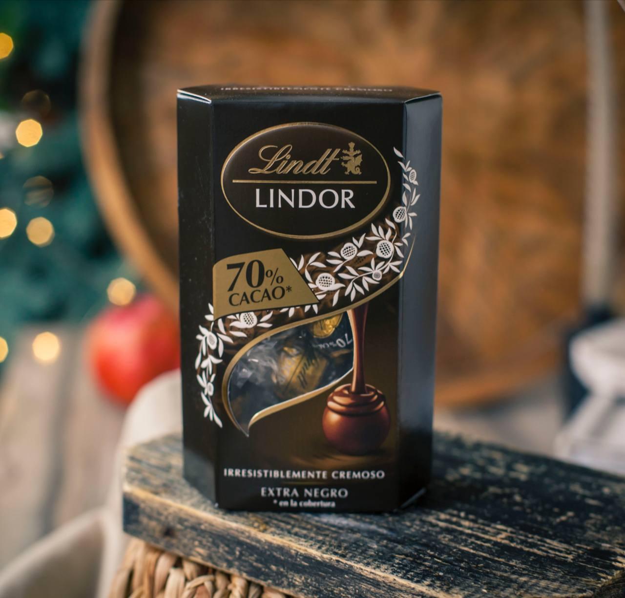 Цукерки Lindt Lindor (чорний шоколад) 200 гр. Швейцарія