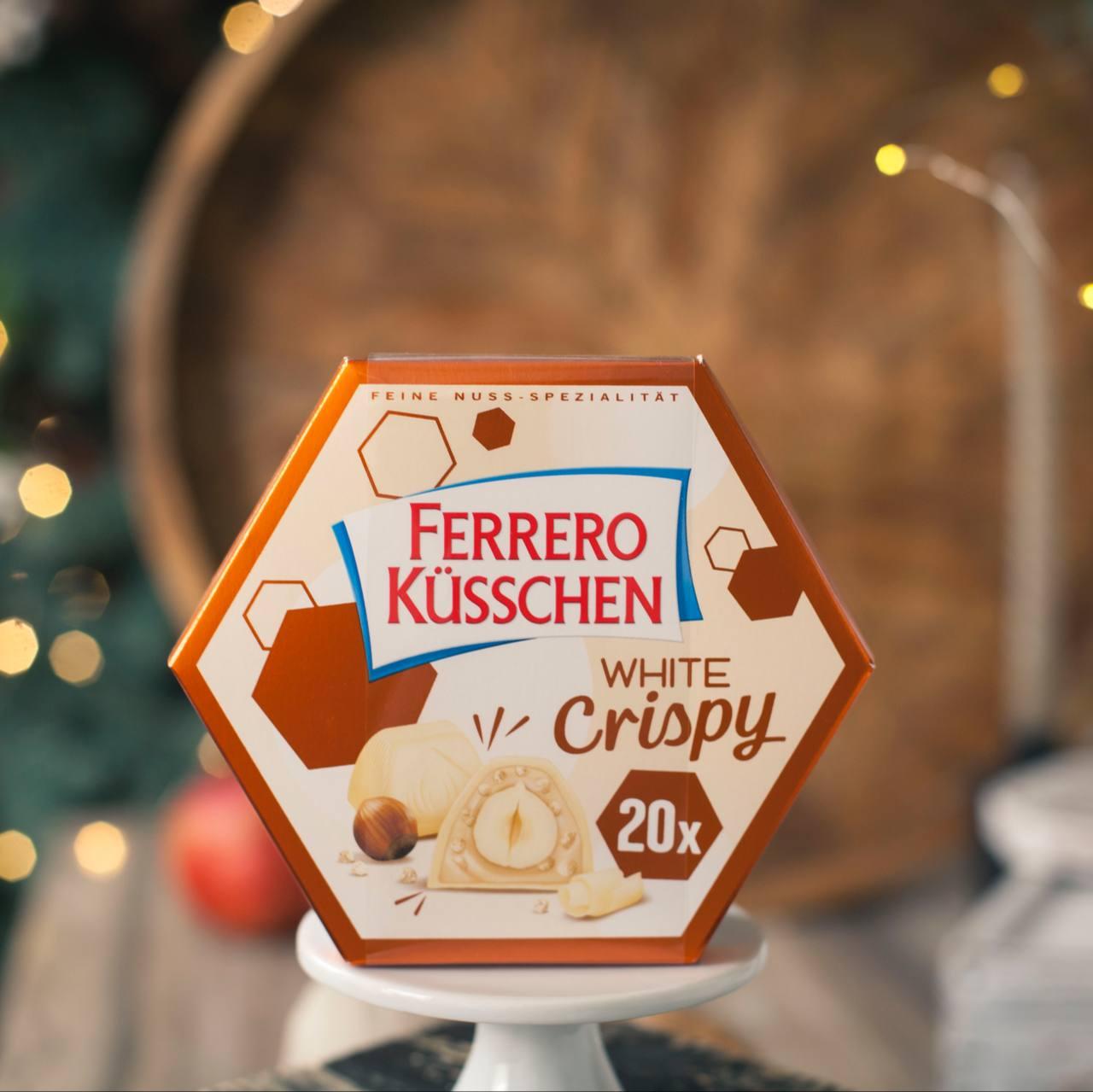 Цукерки з білого шоколаду Ferrero Kusschen White Crispy 172 гр. Німеччина