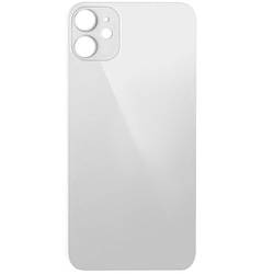 Задня кришка (скло) iPhone 12 white (big hole)