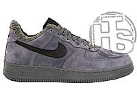 Женские кроссовки Nike Air Force 1 Low Grey (с мехом) ALL01044