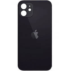 Задня кришка (скло) iPhone 12 mini black (big hole)