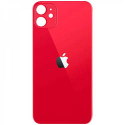 Задня кришка (скло) iPhone 12 mini red (big hole)