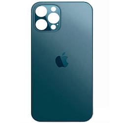 Задня кришка (скло) iPhone 12 Pro pacific blue (big hole) (оригінал завод)
