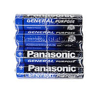Батарейка, солевая, Panasonic, R3, размер AAA, 1,5V, 4шт/уп