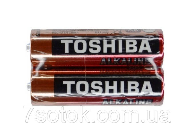 Батарейка, лужна, Toshiba, alkaline, LR6, розмір AA, 1,5V, 4шт/уп