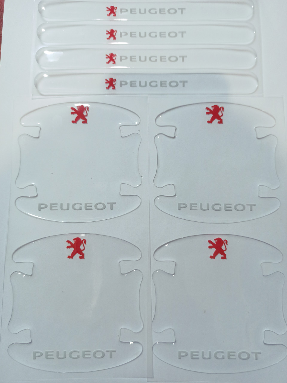 Силіконові наклейки під ручки + на ручки Peugeot, фото 1