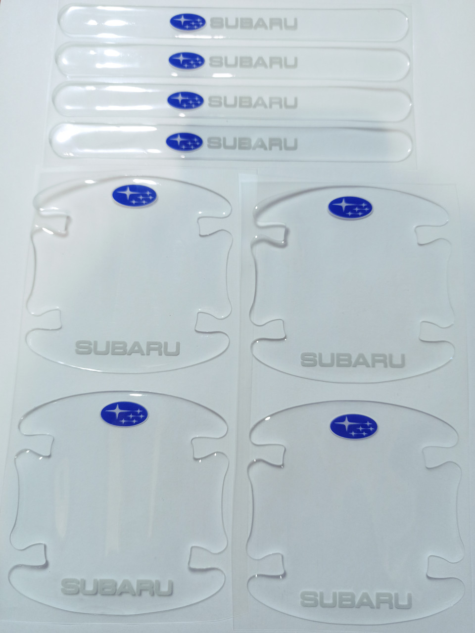 Силіконові наклейки під ручки + на ручки Subaru, фото 1