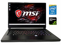 Игровой ноутбук MSI GS65 8RF Stealth Thin/ 15.6" 1920x1080/ i7-8750H/ 16GB RAM/ 512GB SSD/ GTX 1070 8GB