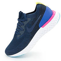 Мужские кроссовки для бега Nike Epic React Flyknit синие. Топ качество! 43. Размеры в наличии: 43, 44, 45.