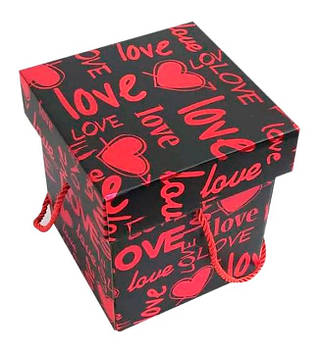 Коробка подарункова ООПТ квадрат 16,5*16,5*18см Love 363-S