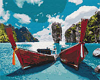 Картина по номерам BrushMe "Лодки в лагуне" 40х50см BS51390