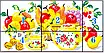 Набір для вишивання за нанесеною на канву схемою "Fruits 6". AIDA 14CT printed, 51*28 см, фото 4