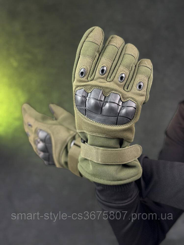 Зимние тактические полнопалые перчатки Олива Тактические перчатки для ВСУ - фото 6 - id-p2004140622