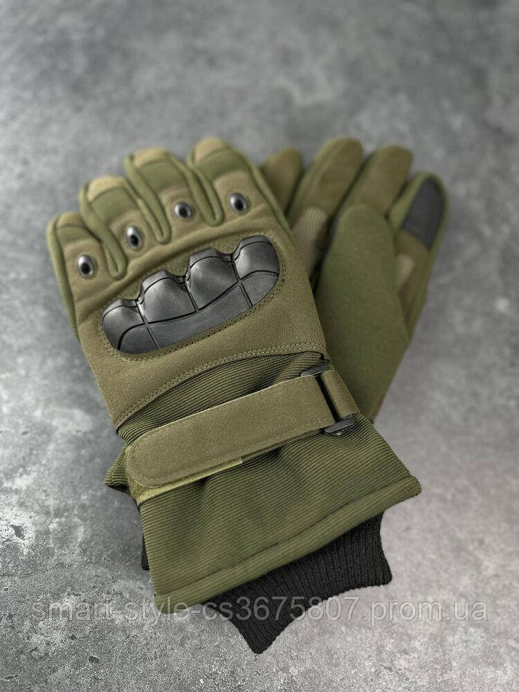 Зимние тактические полнопалые перчатки Олива Тактические перчатки для ВСУ - фото 7 - id-p2004140622