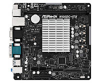 ASRock Материнская плата N100DC-ITX Intel Quad core N100 (up to 3.4GHz) 1xDDR4 M.2 HDMI mITX Baumar - Сделай