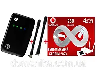 Модем/роутер USB WI-FI 3G/4G LTE ZTE MF910V+2 антена  4 db+Подарунок-Безлімітний  пакет Водафон інтернет