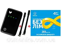 Модем/роутер USB WI-FI 3G/4G LTE ZTE MF910V+2 антена 4 db+Безлімітний стартовий пакет Київстар інтернет