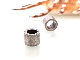 Бусина Тунель простий, античне срібло, неірж сталь