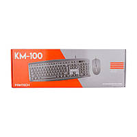 Комплект проводная клавиатура и мышь Fantech KM100 Plug and Play 1200DPI 1,5 m Black