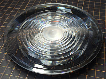 Оптика лінза 1-2° градус Френеля фокусувальна прозора Fresnel Lens прожектор пошуковий 133*21 мм