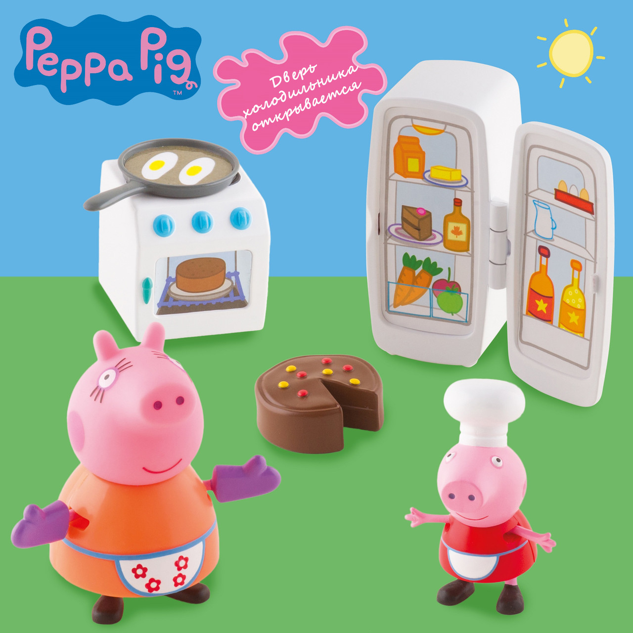 Игровой мини-набор Peppa - КУХНЯ ПЕППЫ (кухонная техника, 2 фигурки) - фото 2 - id-p354861386