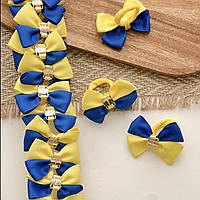 Резинки детские для волос "Желто синие бантики" украинская символика