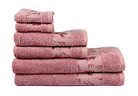 Махровое полотенце Maisonette Bamboo 76*152 темно розовый 500 г/м2