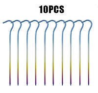 Титанові кілки для наметів TiTo Titanium 10шт з анодуванням