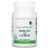 Витаминно-минеральный комплекс Seeking Health Витамин B12 с L-5-MTHF, вкус вишни, Active B12 With L-5-MTHF, 60