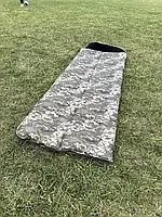 Спальный мешок 210х73 см с флисом утепленный пиксель,тактический зимний военный спальник для военных ВСУ