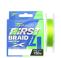 Плетеный шнур Intech First Braid X4 #1.0 150m салатовый