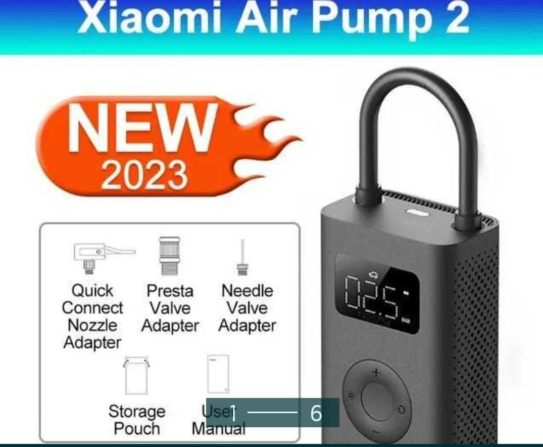 Портативний насос-компресор Xiaomi Mijia Electric Pump 2Air Pump