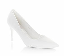 Жіночі білі класичні туфлі на шпильці 36 37 38 39 40 розмір