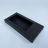 Коробка для шоколаду, 160*80*17 мм, з вікном, чорна, фото 2