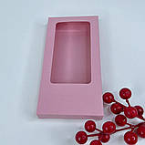 Коробка для шоколаду, 160*80*17 мм, з вікном, "запорошена троянда", фото 2