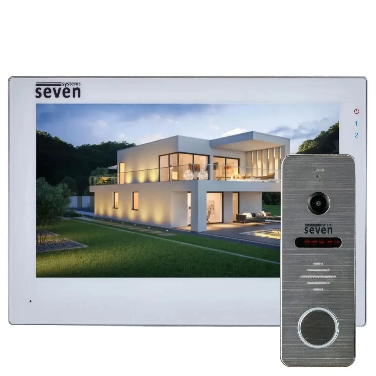 Комплект Wi-Fi домофону 7 дюймів з панеллю виклику SEVEN DP-7577/04Kit white