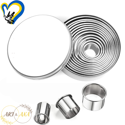 Набор форм для печенья Ari&Ana 14шт в металлической коробке, трафареты ...