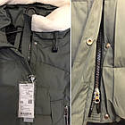 Куртка пуховик жіночий короткий р.54 Meajiateer зимова куртка хакі, фото 5