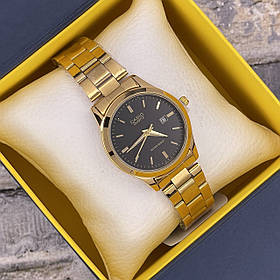 Стильний та популярний наручний годинник Casio S392 L Gold-Black