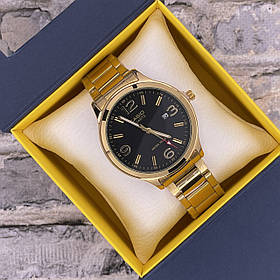 Стильний чоловічий наручний годинник Casio S00A M Gold-Black