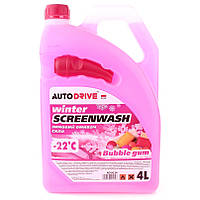 Омыватель стекла зимний AUTO DRIVE Winter Screenwash Bubble Gum -22°C AD0124 4л