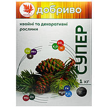 "Супер Добриво": осіння підкормка для хвойних та декоративних рослин (1 кг), від Nova Minerals, Польща