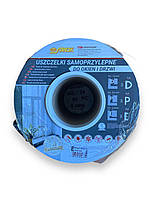 Ущільнювач самоклеючий Sanok Rubber тип Е 9х4 мм (білий, коричневий, чорний) Польща