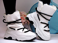 Чоботи Білі зимові жіночі на хутрі