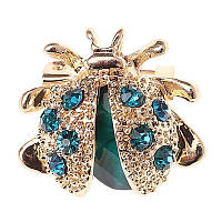 Брошка сонечко божа коровка кристали стрази