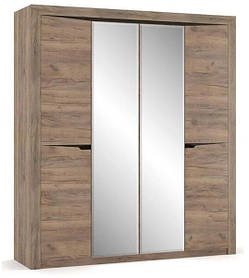 Шафа Софія 4Д 2206х1962х536мм венге темний + дуб табако   Меблі-Сервіс