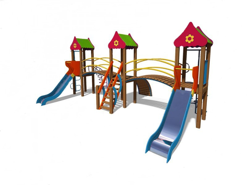 Ігровий майданчик "Крипиш" вуличний з 2 гірками, фото 1