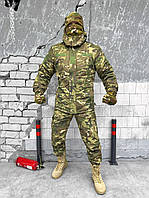 Тактическая форма ВСУ комплект 5в1 мультикам Саржа флис, Теплая военная одежда зимний армейский костюм XL
