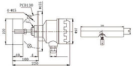 Датчик рівня ротаційний SE2-10F-AC, 220VAC, фото 3